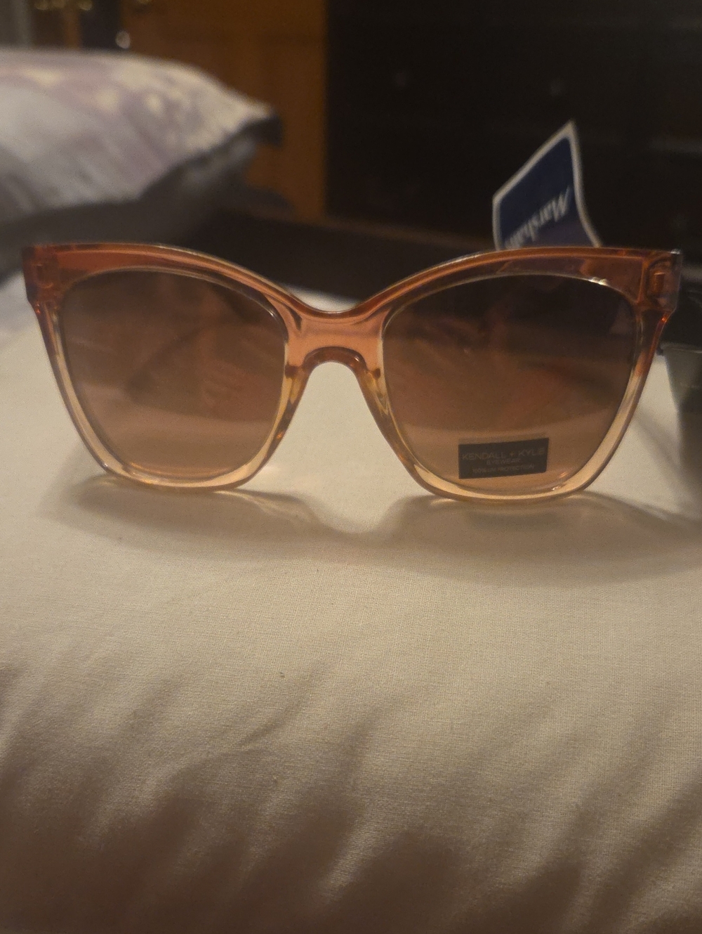 Kendall & Kylie Peach Translucent Cat-Eye Sunglasses (41)